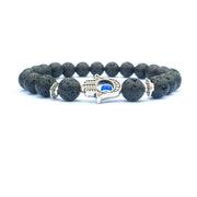Bergamot evil eye stone bracelet
