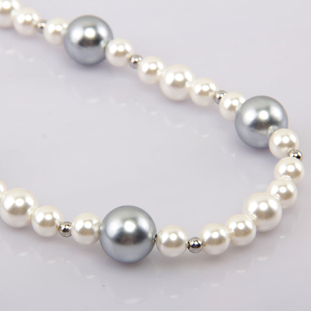 Color Stitching Men And Women Pearl Necklaces