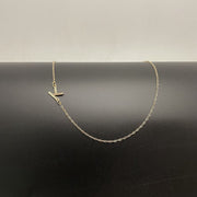 Initial Necklaces For Women, Dainty Gold Letter Necklace 14k Gold Plated Sideways Initial Necklace Cute Name Simple Choker Necklaces For Women Trendy Jewelry Gifts