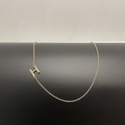 Initial Necklaces For Women, Dainty Gold Letter Necklace 14k Gold Plated Sideways Initial Necklace Cute Name Simple Choker Necklaces For Women Trendy Jewelry Gifts