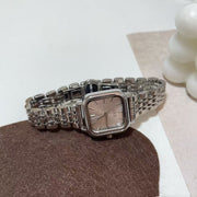 Square Steel Belt Light Luxury Quartz Watch For Women