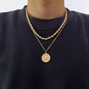 Personality Hemp Flowers Chain Men