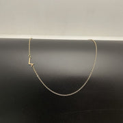 Initial Necklaces For Women, Dainty Gold Letter Necklace 14k Gold Plated Sideways Initial Necklace Cute Name Simple Choker Necklaces For Women Trendy Jewelry Gifts