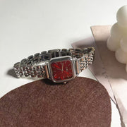 Square Steel Belt Light Luxury Quartz Watch For Women