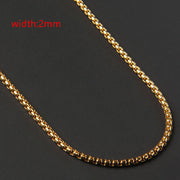 Less Steel Figaro Cuban Chain Necklace For Men Women Jewelry